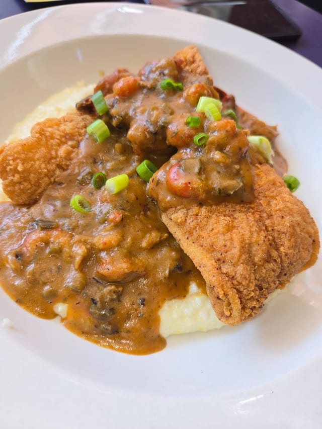 Blackened Fish and Etouffee.