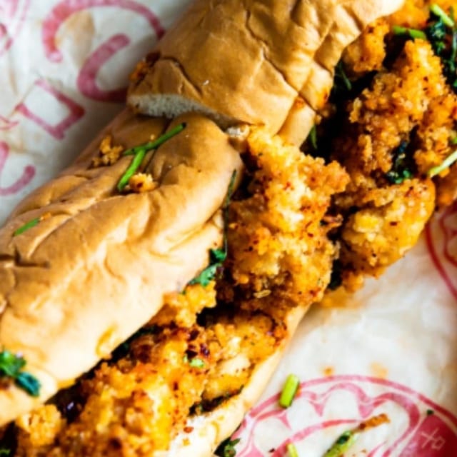 Whole Cajun Chicken Po'Boy.